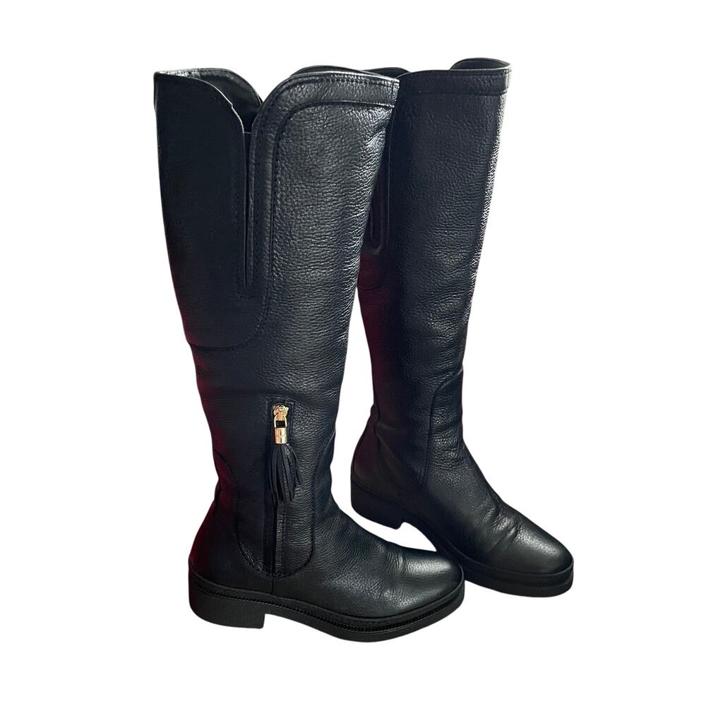 Salvatore Ferragamo Leather Knee Boots, Size 7.5 M